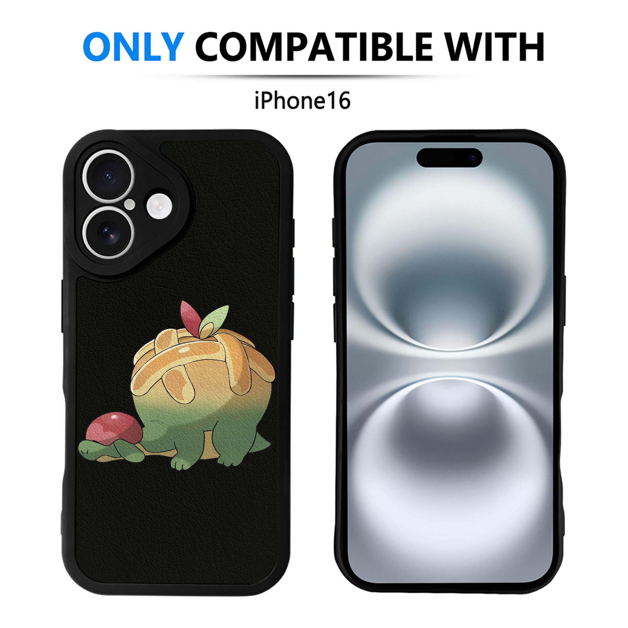 （画像用） ポケットモンスター Pokémon 【iPhone 16シリーズ対応】シリコンスマホケース（レザー調） 材質：シリコン